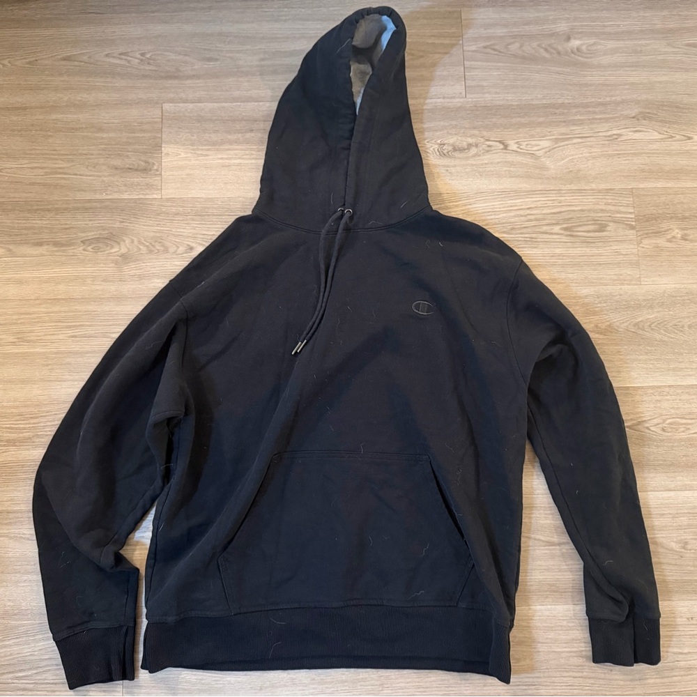 Champion Gray and Black Hoodie Size L